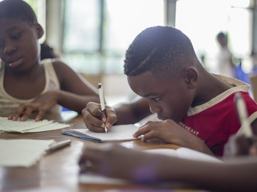 Child studying